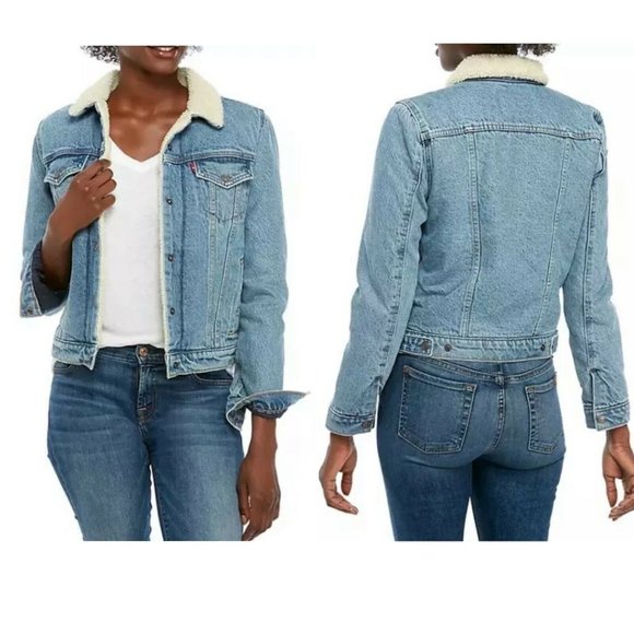 Levis Original Sherpa Trucker Denim Jean Jacket